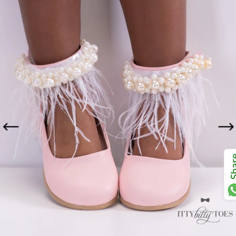 Itty Bitty Toes Pink Pearl Dress Shoes